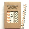 100 Pcs/Box Mixed Into The Woods Woodland Paper Straws 100 Pcs/Box Mixed Into The Woods Woodland Paper Straws
