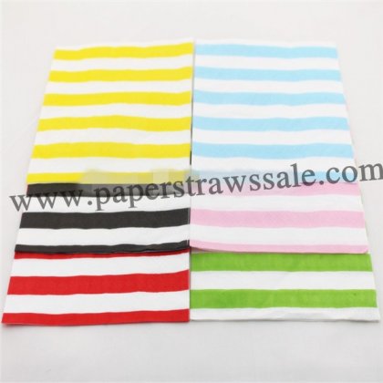 2400pcs Mixed 6 Colors Striped Paper Napkins [mmnapkins001]