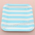 7" Blue Striped Square Paper Plates 60pcs 7" Blue Striped Square Paper Plates 60pcs