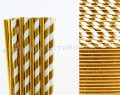 200pcs Metallic Gold Foil Paper Straws Mixed