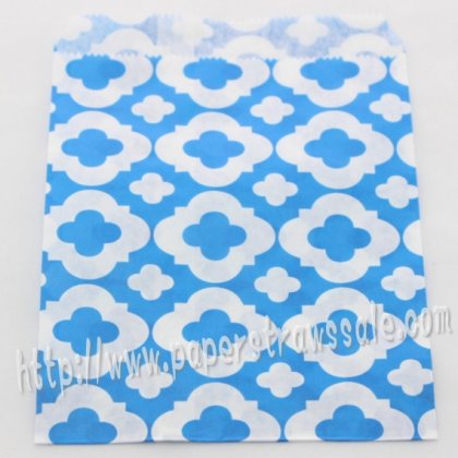 Blue Mod Print Paper Favor Bags 400pcs