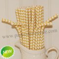 Chevron Bendy Paper Straws Yellow Zig Zag 500pcs