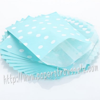 Light Blue Tiny Dot Paper Favor Bags 400pcs [pfbags074]