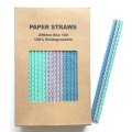 100 Pcs/Box Mermaid Mixed Silver Foil Scale Paper Straws