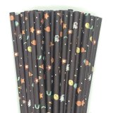 Astronaut Solar System Outer Space Paper Straws 500 Pcs