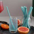 100 Pcs/Box Mermaid Aqua Silver Foil Scale Paper Straws