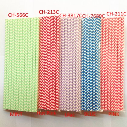 New Chevron Paper Straws 1500pcs Mixed 5 Colors