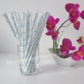 Paper Drinking Straws Sky Blue Heart 500pcs