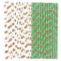 100 Pcs/Box Mixed Football Rugby Touch Down Party Paper Straws