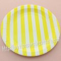 9" Round Paper Plates Yellow Striped 60pcs 9" Round Paper Plates Yellow Striped 60pcs