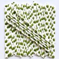 100 Pcs/Box Fruit Summer Party Green Coconut Paper Straws