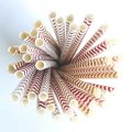 100 Pcs/Box Mixed Metallic Foil Chevron Paper Straws