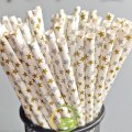 Gold Silver Star Print Paper Straws 500 pcs Gold Silver Star Print Paper Straws 500 pcs