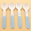 Blue Chevron Print Wooden Spoons 100pcs