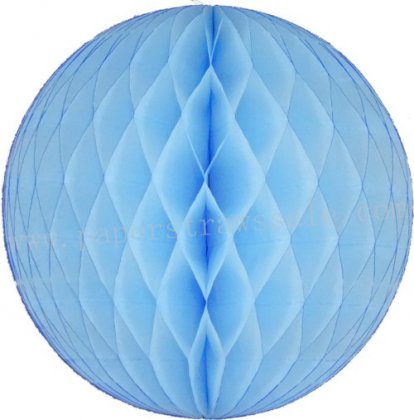 Light Blue Tissue Paper Honeycomb Balls 20pcs [honeycombball007]