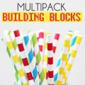 100 Pcs/Box Mixed Colorful Party Building Blocks Paper Straws
