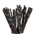Halloween White Skeleton Black Paper Straws 500 pcs Halloween White Skeleton Black Paper Straws 500 pcs