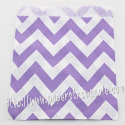 Lavender Wide Chevron Paper Favor Bags 400pcs [pfbags093]