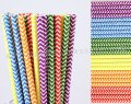 300pcs Rainbow Chevron Paper Straws Mixed