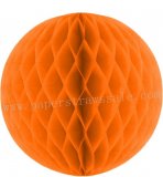 Orange Tissue Paper Honeycomb Balls 20pcs