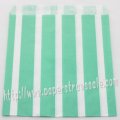 Aqua Vertical Striped Paper Favor Bags 400pcs