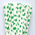 Green Four-leaf Clover Shamrock Paper Straws 500 Pcs