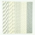 125 Pcs Mixed 5 Styles Silver Party Paper Straws