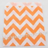 Orange Wide Chevron Paper Favor Bags 400pcs