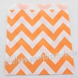 Orange Wide Chevron Paper Favor Bags 400pcs