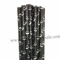 Crazy Jacks Black Halloween Paper Straws 500pcs