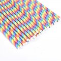 Colorful Rainbow Stripe Paper Drinking Straws 500pcs