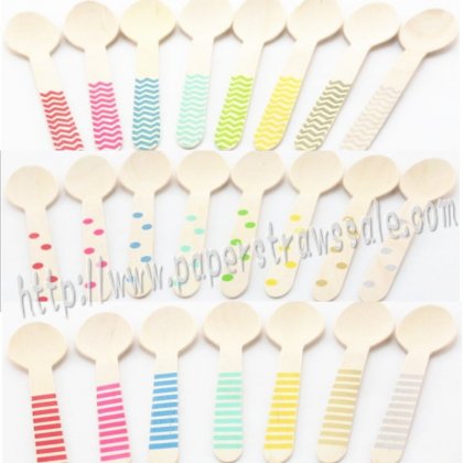 Wholesale Printed Wooden Spoons 2300pcs Mixed 23 Colors