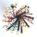 100 Pcs/Box Mixed Metallic Gold Foil Dot Colored Paper Straws