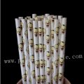 Baby Boy Kids Doll Print Paper Straws 500pcs