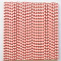 Horizontal Stripe Bright Red Circle Paper Straws 500 Pcs