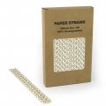 100 pcs/Box Flower Swirl Gold Damask Paper Straws 100 pcs/Box Flower Swirl Gold Damask Paper Straws