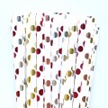100 Pcs/Box Mixed Metallic Foil Polka Dot Paper Straws