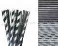 200pcs Metallic Silver Foil Paper Straws Mixed