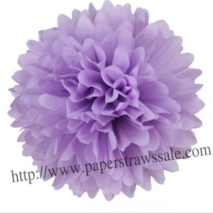 8" and 14" Paper Pom Pom Tissue Lavender 20pcs [paperflower003]