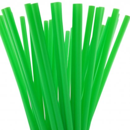 Plain Solid Lime Green Paper Straws 500 pcs [scpaperstraws010]