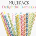 100 Pcs/Box Mixed Colorful Delightful Damasks Paper Straws