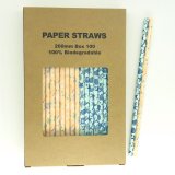 100 Pcs/Box Mixed Coral Starfish Under The Sea Paper Straws