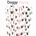 100 Pcs/Box Mixed Black Pink Paw Doggy Party Paper Straws