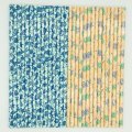 100 Pcs/Box Mixed Coral Starfish Under The Sea Paper Straws