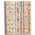 100 Pcs/Box Mixed 10 Flower Styles Garden Floral Paper Straws