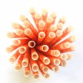 White Polka Dot Orange Paper Straws 500 Pcs