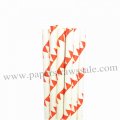 Orange Flags Printed Paper Drinking Straws 500pcs Orange Flags Printed Paper Drinking Straws 500pcs