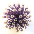 White Polka Dot Lilac Lavender Paper Straws 500 Pcs