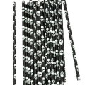 Halloween Green White Skull Black Paper Straws 500 pcs Halloween Green White Skull Black Paper Straws 500 pcs