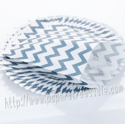 Navy Thin Chevron Paper Favor Bags 400pcs